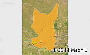 Political 3D Map of Chibuto, satellite outside