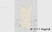 Shaded Relief Map of Chibuto, desaturated