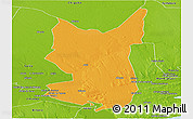 Political Panoramic Map of Chibuto, physical outside