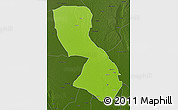 Physical 3D Map of Chigubo, darken