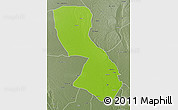 Physical 3D Map of Chigubo, semi-desaturated