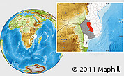 Physical Location Map of Chigubo, highlighted country, highlighted parent region
