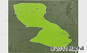 Physical Panoramic Map of Chigubo, darken, semi-desaturated