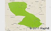 Physical Panoramic Map of Chigubo, shaded relief outside