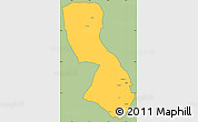 Savanna Style Simple Map of Chigubo, cropped outside