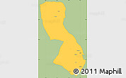 Savanna Style Simple Map of Chigubo, single color outside