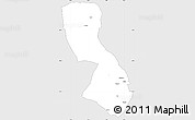 Silver Style Simple Map of Chigubo, single color outside