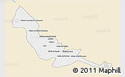 Classic Style 3D Map of Chokwe, single color outside