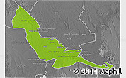 Physical 3D Map of Chokwe, desaturated