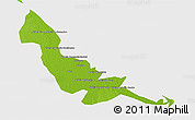 Physical 3D Map of Chokwe, single color outside