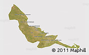 Satellite 3D Map of Chokwe, cropped outside