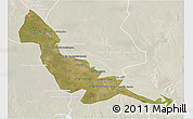 Satellite 3D Map of Chokwe, lighten