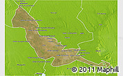 Satellite 3D Map of Chokwe, physical outside
