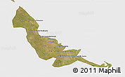 Satellite 3D Map of Chokwe, single color outside