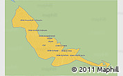 Savanna Style 3D Map of Chokwe, single color outside