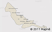 Shaded Relief 3D Map of Chokwe, cropped outside