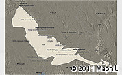 Shaded Relief 3D Map of Chokwe, darken