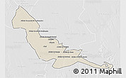 Shaded Relief 3D Map of Chokwe, lighten, desaturated