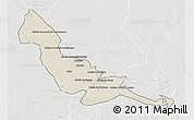 Shaded Relief 3D Map of Chokwe, lighten, semi-desaturated