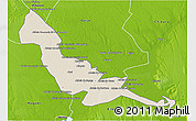 Shaded Relief 3D Map of Chokwe, physical outside