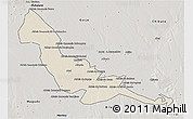 Shaded Relief 3D Map of Chokwe, semi-desaturated