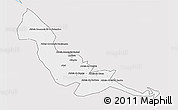 Silver Style 3D Map of Chokwe, single color outside