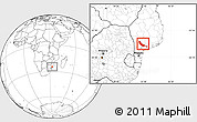Blank Location Map of Chokwe