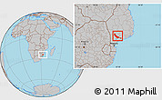 Gray Location Map of Chokwe