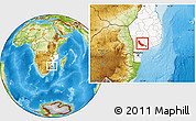 Physical Location Map of Chokwe, highlighted country