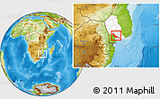 Physical Location Map of Chokwe, highlighted parent region