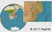Satellite Location Map of Chokwe