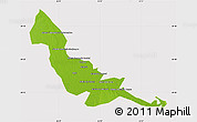 Physical Map of Chokwe, cropped outside