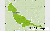 Physical Map of Chokwe, lighten