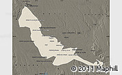 Shaded Relief Map of Chokwe, darken