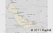 Shaded Relief Map of Chokwe, desaturated