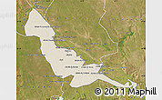 Shaded Relief Map of Chokwe, satellite outside