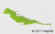Physical Panoramic Map of Chokwe, cropped outside