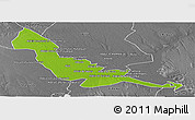Physical Panoramic Map of Chokwe, desaturated