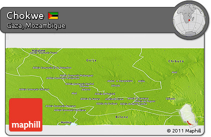 Physical Panoramic Map of Chokwe