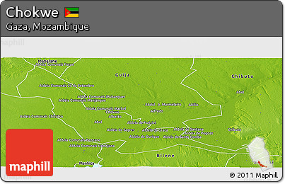 Physical Panoramic Map of Chokwe