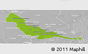 Physical Panoramic Map of Chokwe, lighten, desaturated
