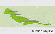 Physical Panoramic Map of Chokwe, lighten