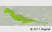 Physical Panoramic Map of Chokwe, lighten, semi-desaturated