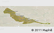 Satellite Panoramic Map of Chokwe, lighten