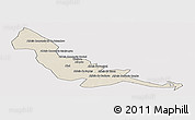 Shaded Relief Panoramic Map of Chokwe, cropped outside