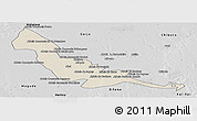 Shaded Relief Panoramic Map of Chokwe, desaturated