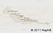 Shaded Relief Panoramic Map of Chokwe, lighten