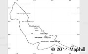 Blank Simple Map of Chokwe, cropped outside