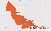 Political Simple Map of Chokwe, cropped outside