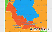 Political Simple Map of Chokwe